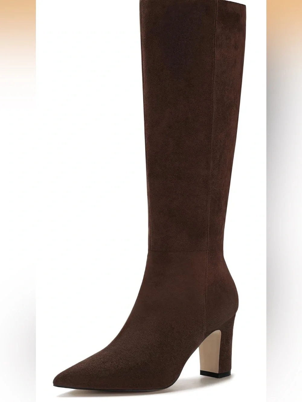 IDIFU Classic Knee-High Block Heel Boots in Dark Brown (NWOB)
